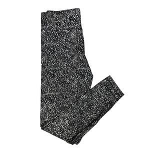 Black Line by Noli Ultra Reflective Silver Black Legging Sz Small
